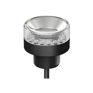 Banner Engineering 50mm Pilot Light; 1-Segment; Yellow; Steady; 18-30VDC; M12 Pigtail Quick Disconnect